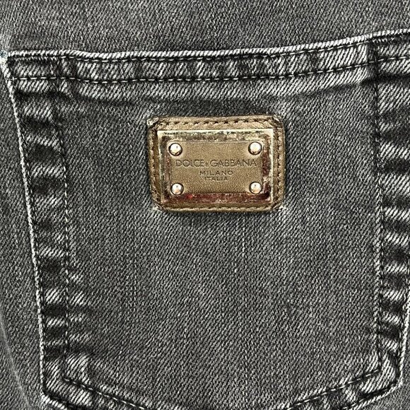 Dolce & Gabbana Womens Audrey Black Skinny Jeans Zip Ankle size IT 40 US 4 - Picture 7 of 13